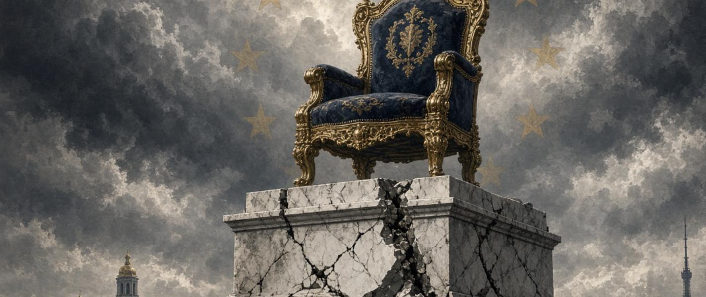 Symbolic illustration of a weakening presidency in Ukraine
